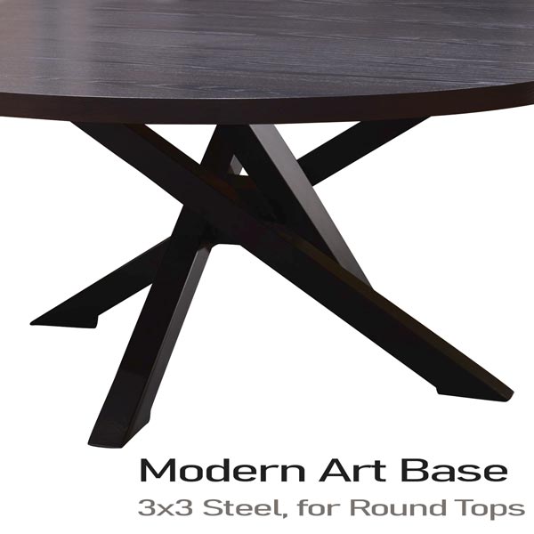 Steel modern art base for round tables