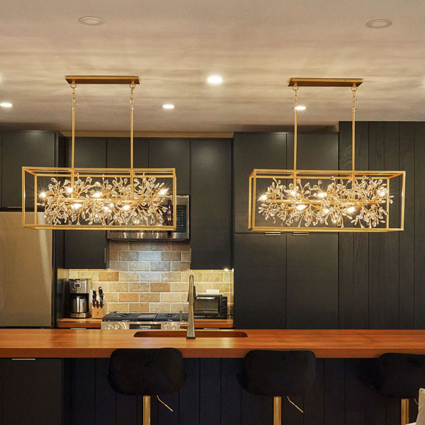 Custom Sapele Mahogany Kitchen, Cabinets, Ebonized Wall Cladding and Custom Counter and Island Tops