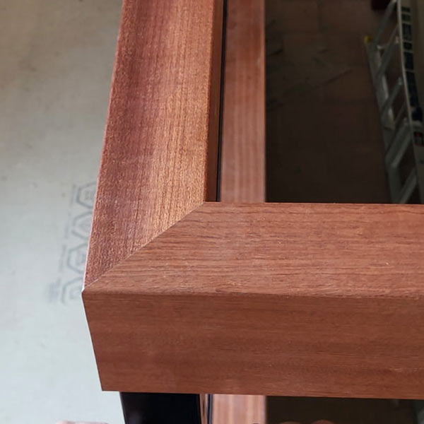 Fitting Massive Sapele Handrail to Cable Railing System Posts with Perfect Miter Joints