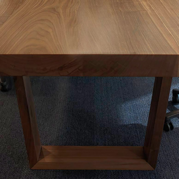 22 Foot Solid Walnut Conference Table in Two Sections for Downtown Chicago Corporate Office