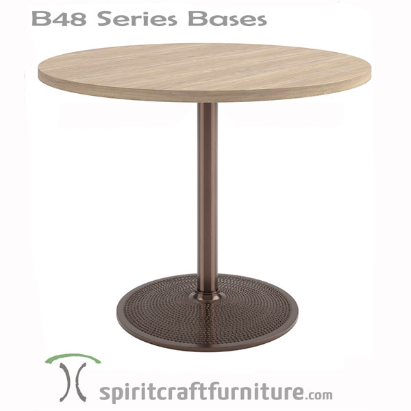 B48 Steel Table Bases by Shelby Williams for Restaurant, Country Club and Hospitality Dining Areas