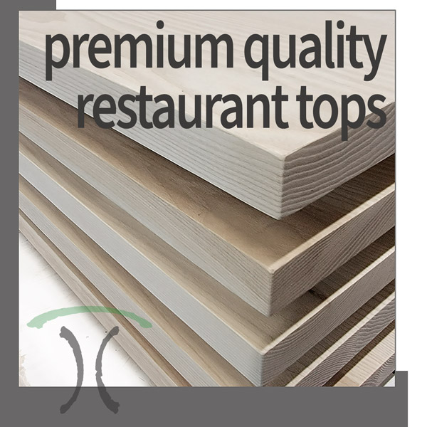 Quality solid wood tables and tabletops for restaurant and hospitality installations