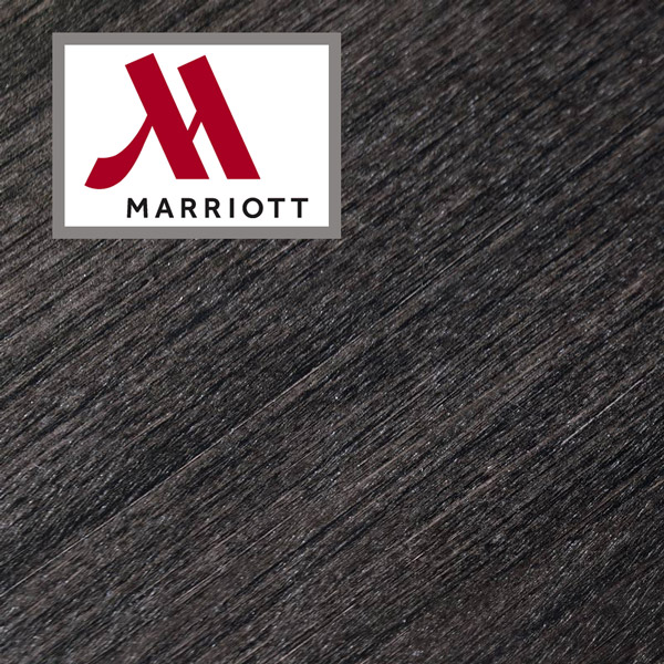 Custom stain - glaze for solid wood developed to recreate popular lamintate used in Marriott Hotels