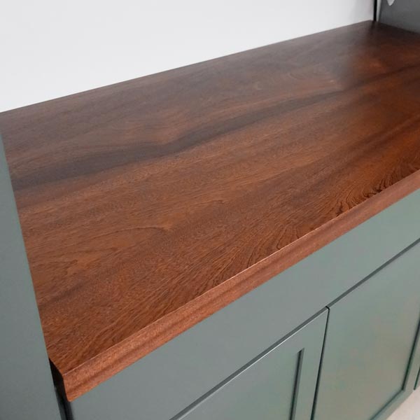 Custom Sapele Mahogany Top, Stained Medium Walnut for Barrington, Illinois Home
