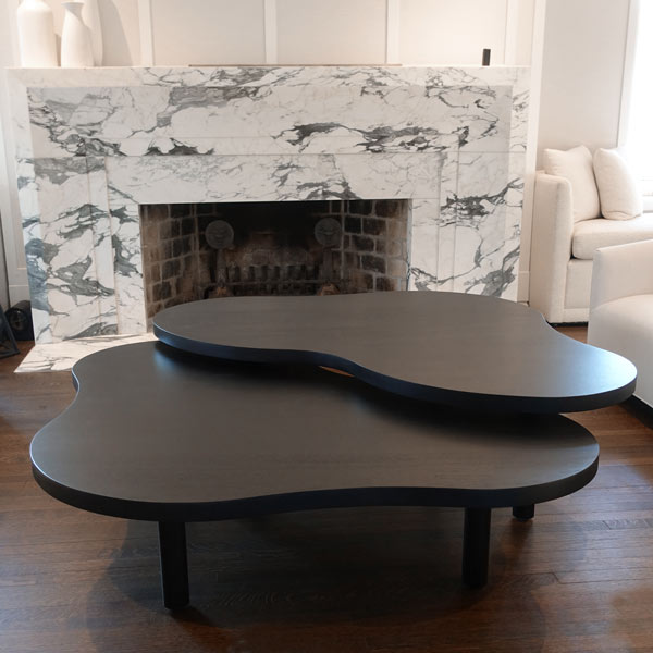 Custom Nesting Tables in Stained Sapele mahogany for Bucktown Residence