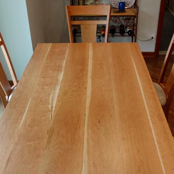 Plank Style Dining Table in Premium Pennsylvania Cherry with Matching RH Yoder Chairs