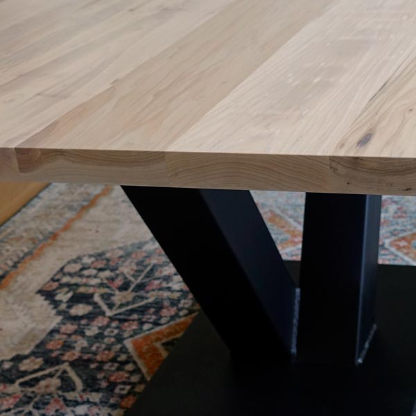 Whitewashed Hickory Dining Table, 96" Long by 45" Wide for North Shore, Illinois Client