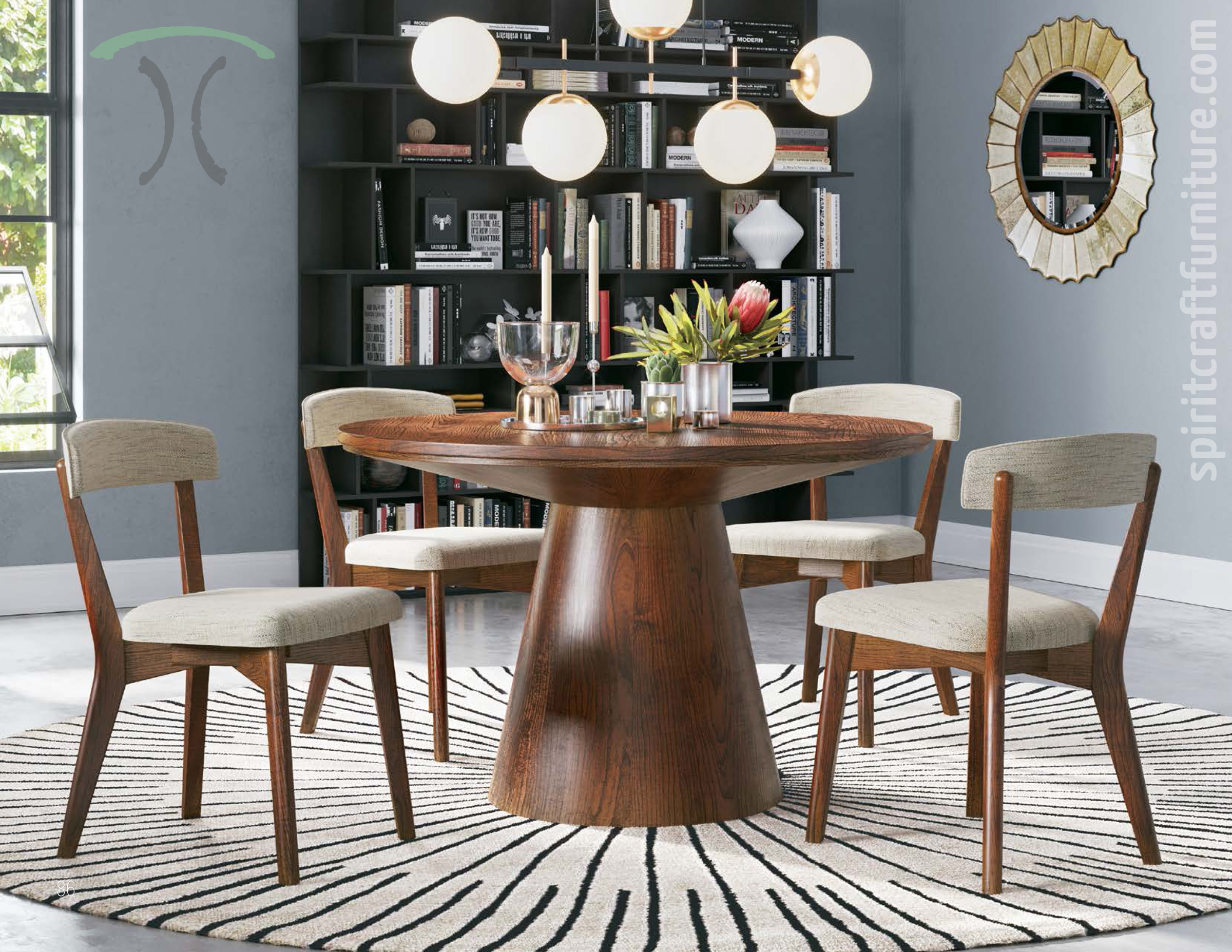 Round Custom Made Solid Wood Dining, Round Contemporary Dining Room Tables