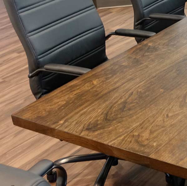 10 Foot Solid Wood Sapele Mahogany Conference Table for Florida Office Installation