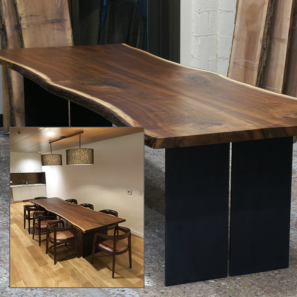 Live Edge Black Walnut Conference Room Table at Kendall Jackson Winery Corporate Headquarters in Santa Rosa, California