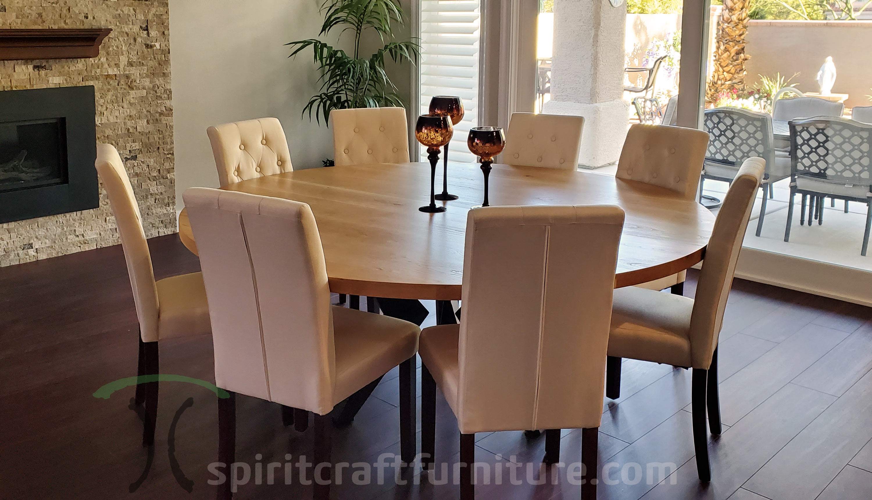Custom Solid Wood And Live Edge Dining, 72 Inch Round Dining Room Table Sets