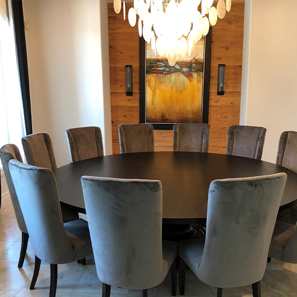 Custom Solid Wood Dining & Conference Tables in Large Diameters