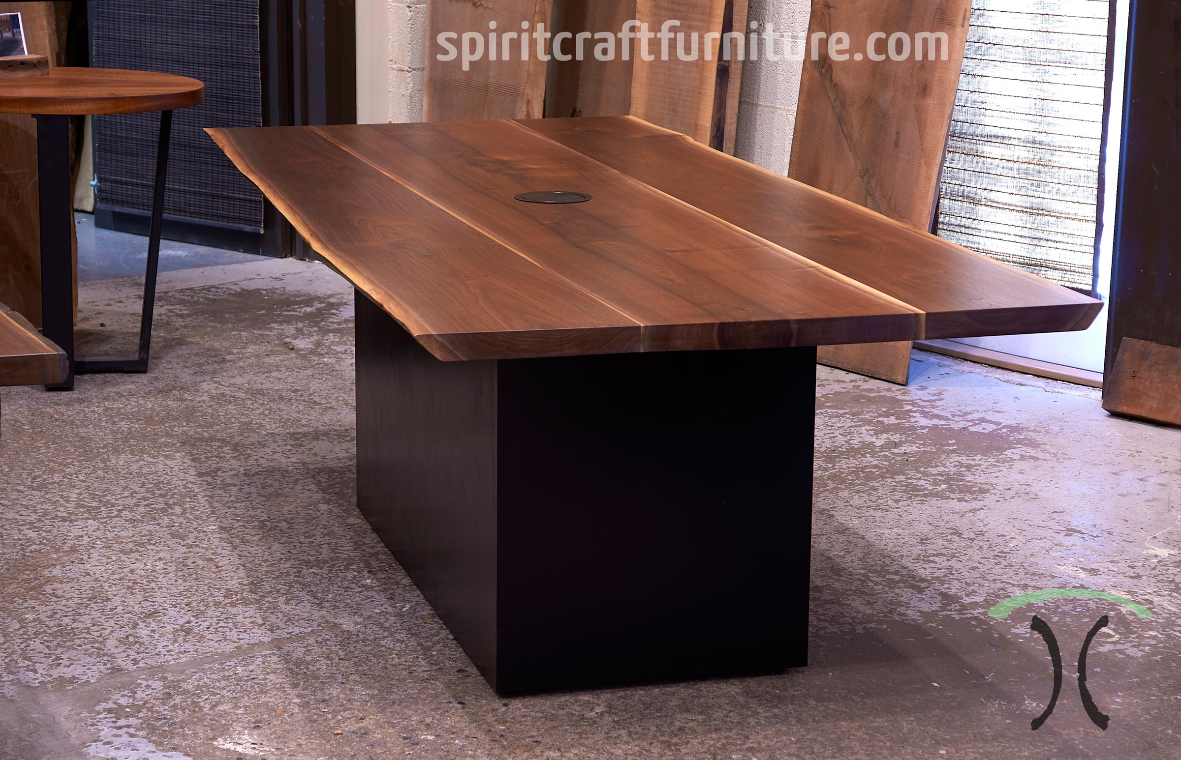 Live Edge Wood Slab Conference Room Tables And Desk Tops