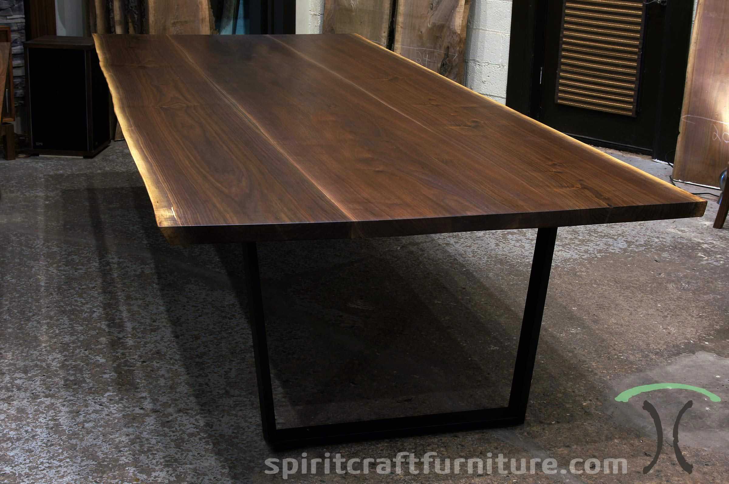 Live edge wood slab conference room tables and desk tops