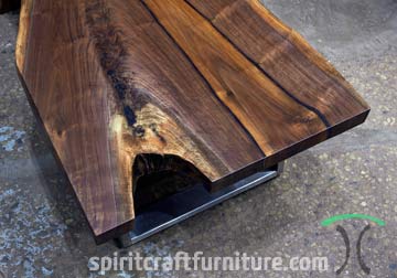 quality kiln dried Black Walnut coffee tables are available in our East Dundee, Illinois furniture and table top showroom