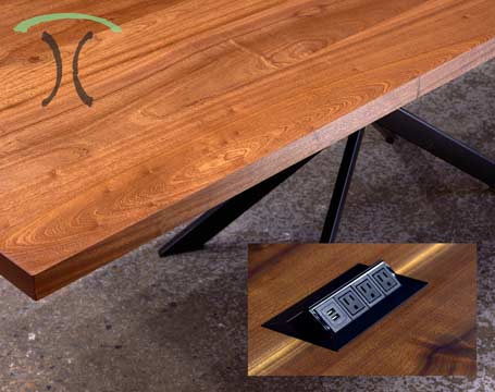 Desk Wooden Table Tabletop Home Office Solid Wood Oak Tree Edge 