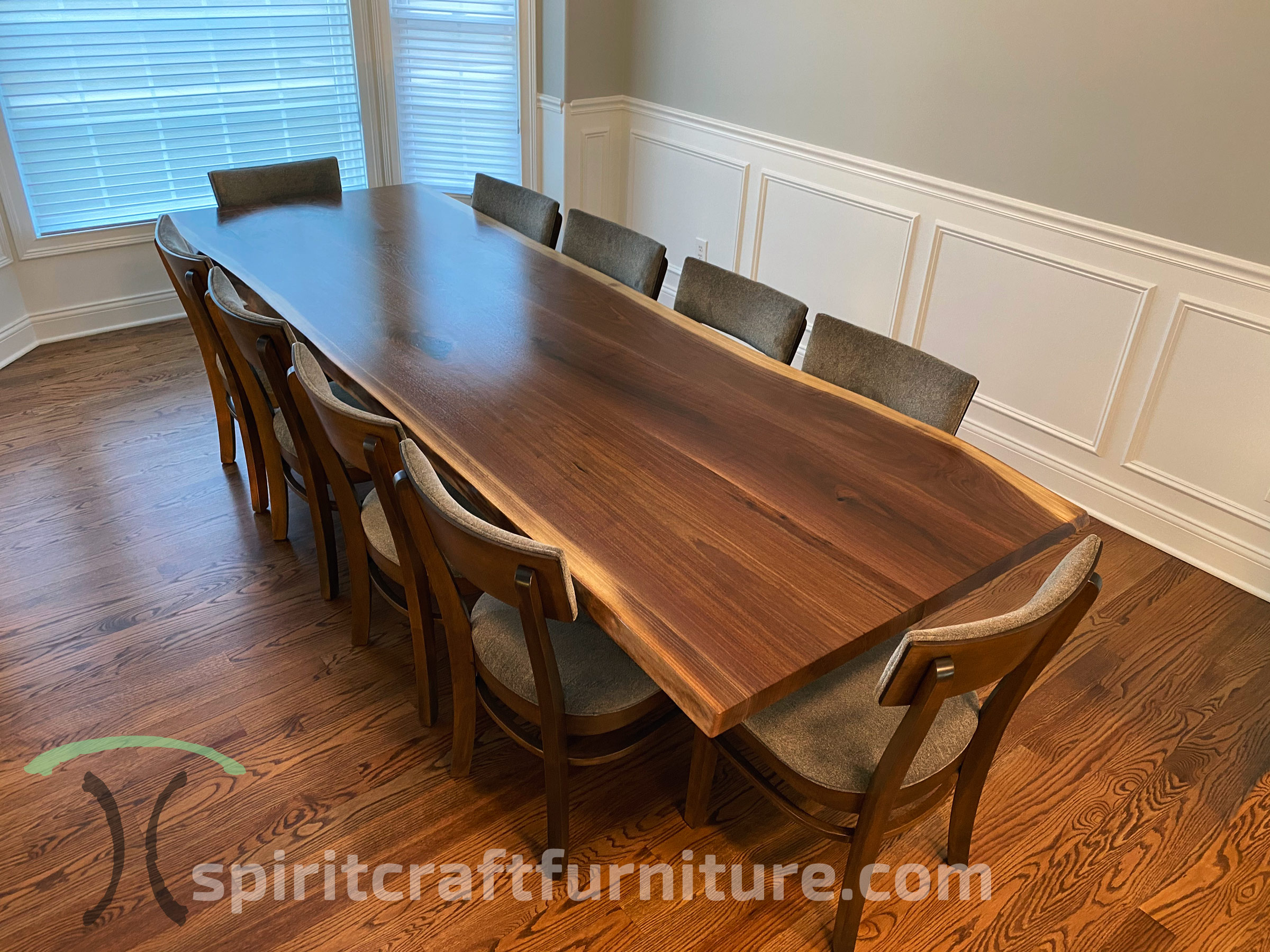 Live edge dining tables, custom fabricated table tops