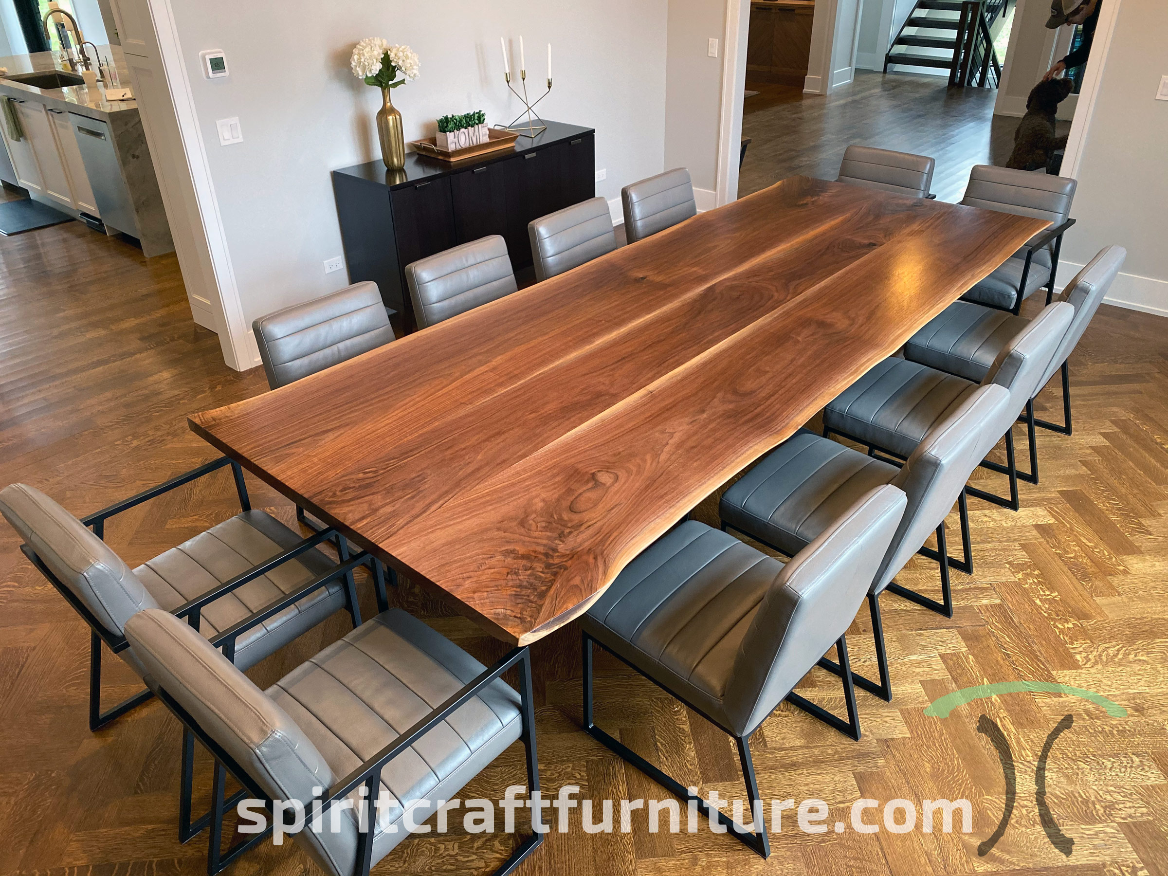 Custom Solid Wood And Live Edge Dining, Dining Table Made From Hardwood Flooring