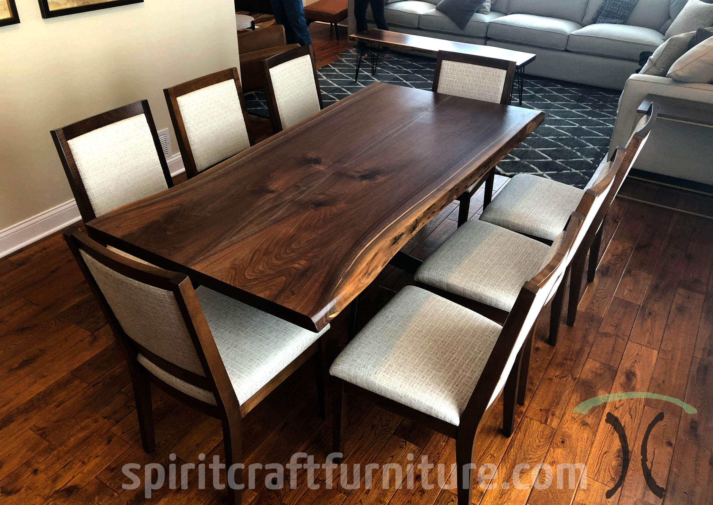 Live Edge Dining Tables Custom, Unfinished Wood Dining Room Table And Chairs
